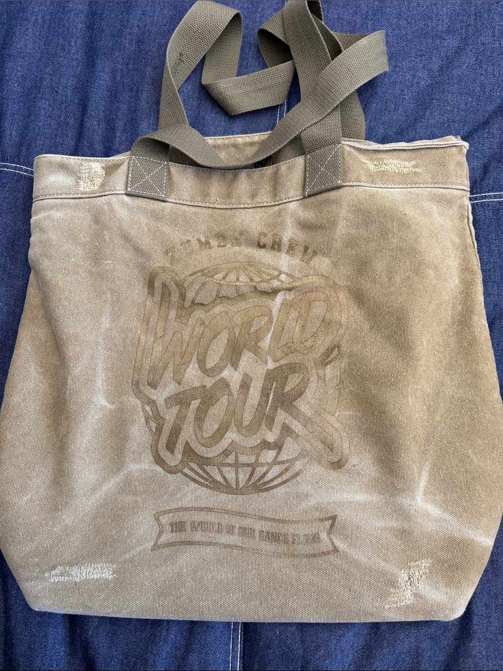 Zumba Fitness Olive Canvas World Tour Tote Bag